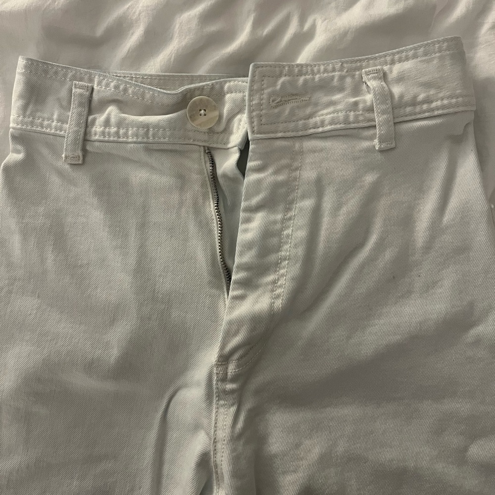 Zara White Sailor Pants Wide Leg